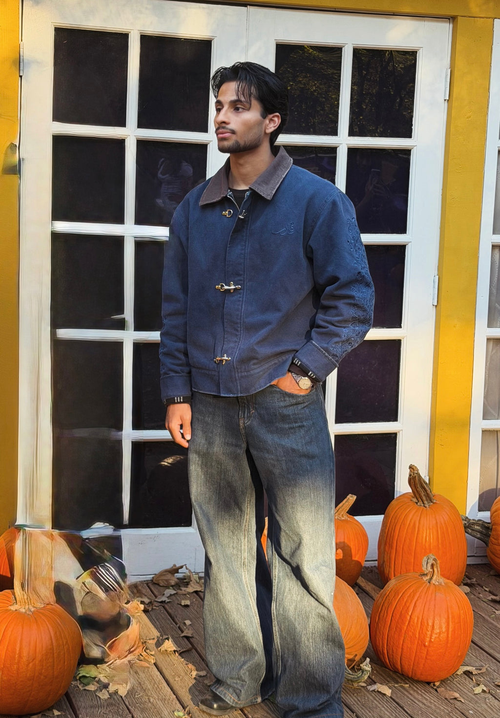 Navy Canvas Jacket
