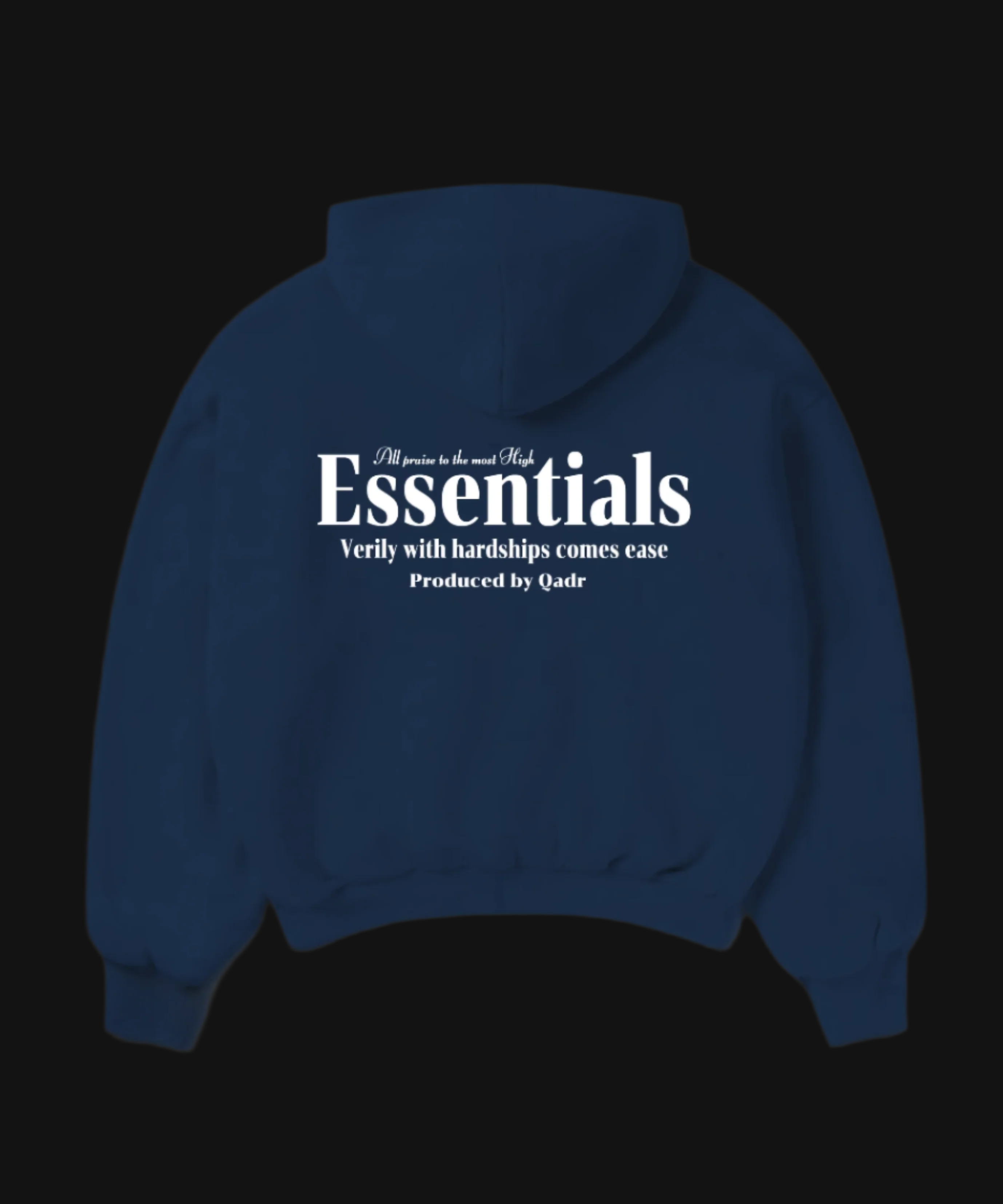 ESSENTIALS HOODIE NAVY BLUE