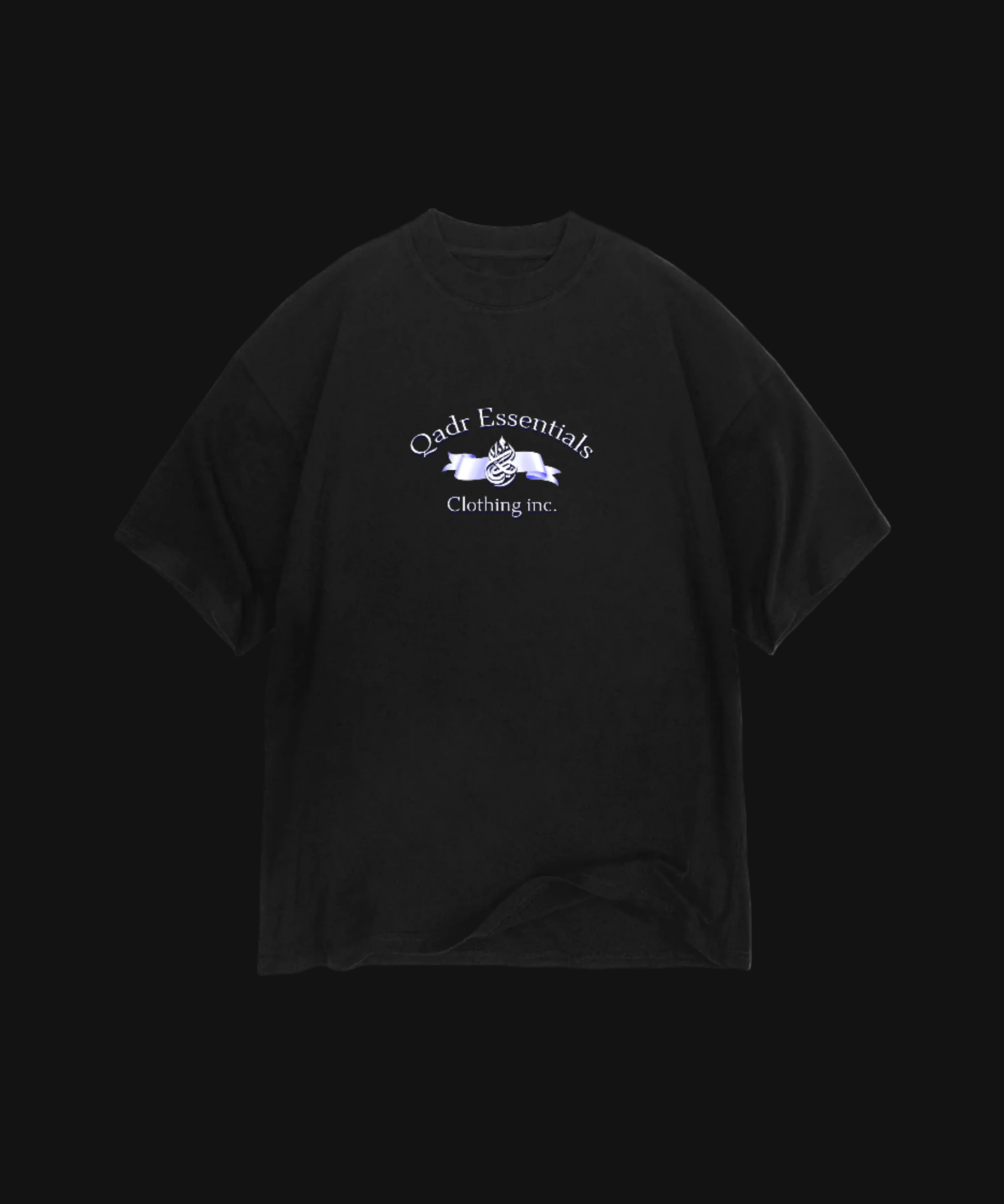 QADR ESSENTIALS BLACK TEE